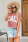 Cali Distressed Cropped Graphic Tee Mauve